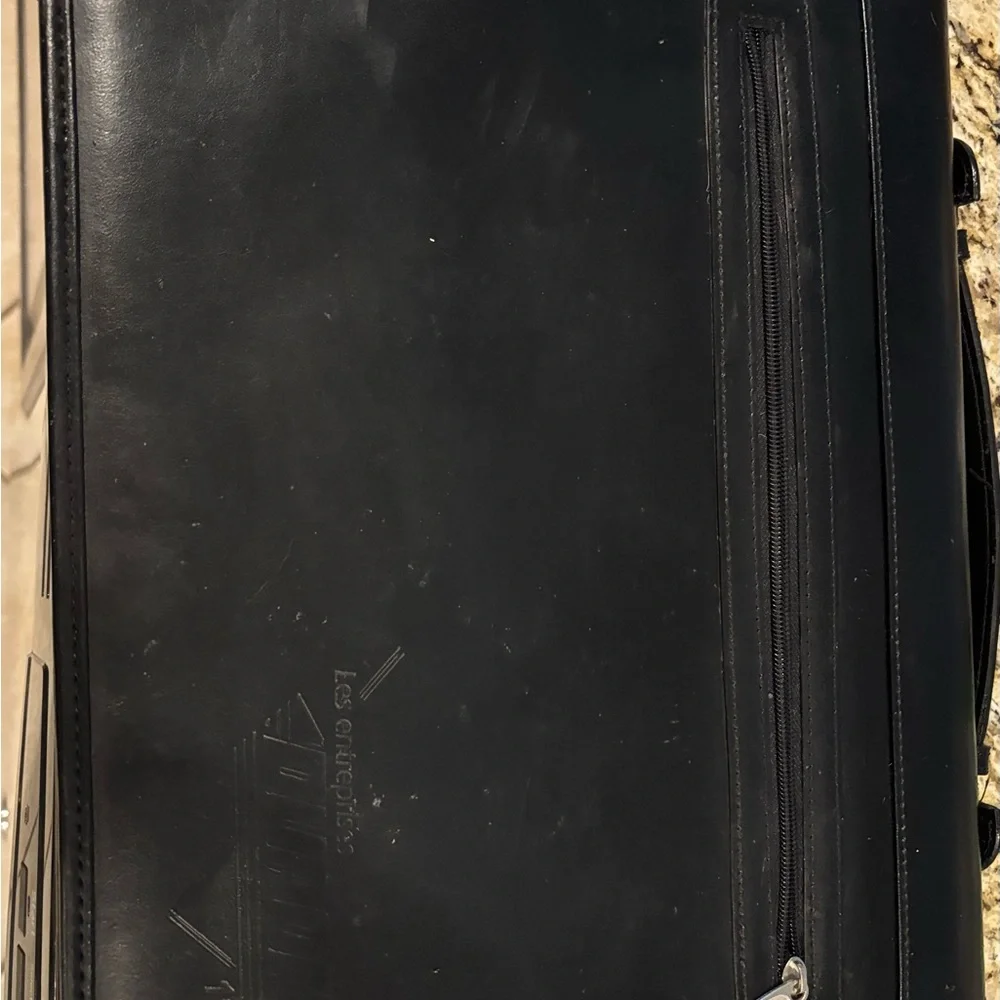 Elegant Black Planner for Men with carrying handle
